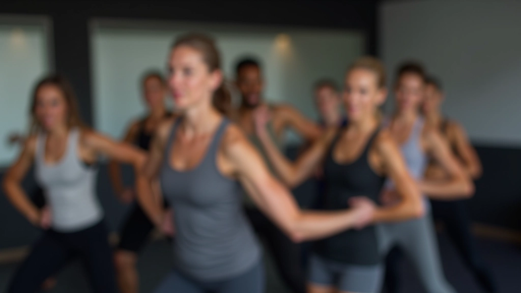 Group fitness class participants at different fitness levels working together during a boot camp session